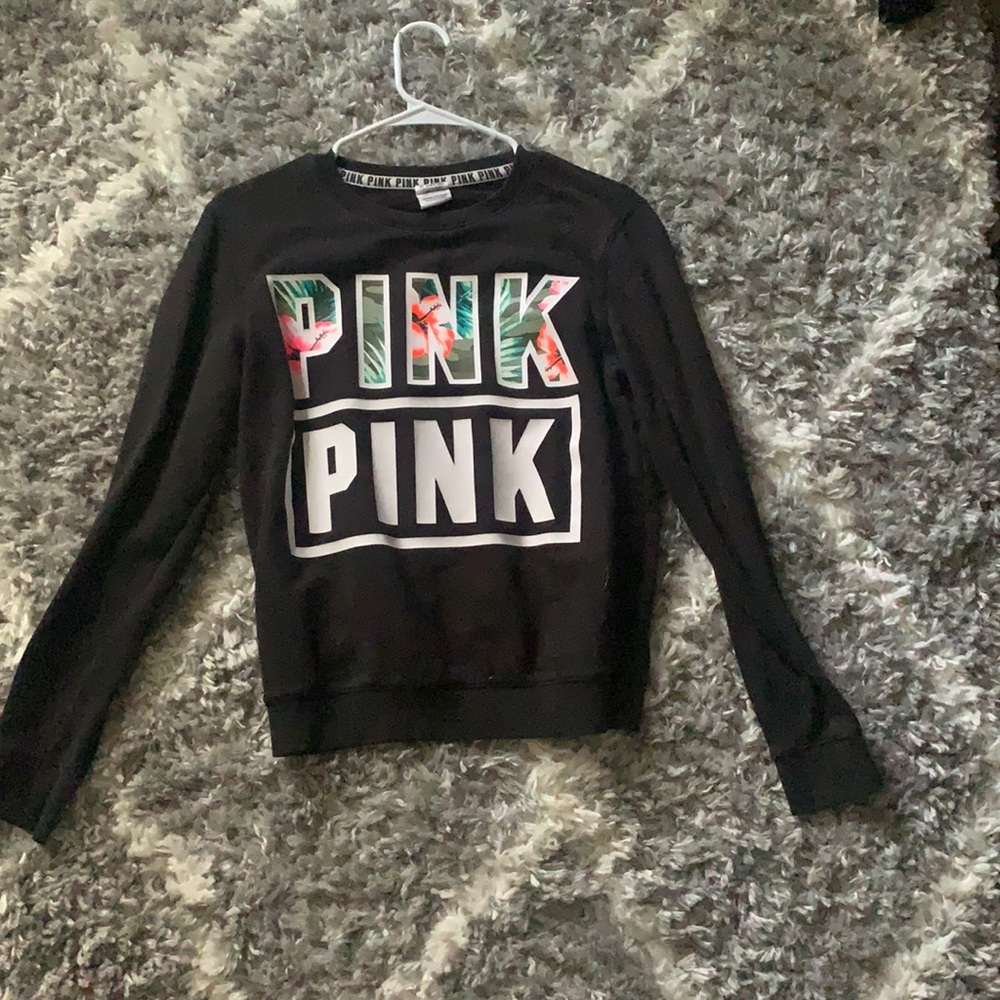 pink crew neck